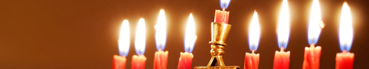 A Chanukiah lit for every night of Hanukkah